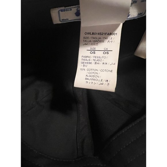 Off-White Women's Black Embroidered Logo Baseball Cap Hat One size fits all - Picture 8 of 12